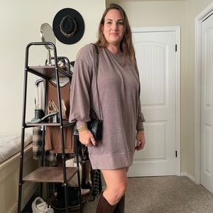 Gibson Look Long Sleeve Sweater Dress